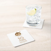 Disco juicht 10 jaar bruiloft Jubileum feest Kartonnen Onderzetters (Insitu)