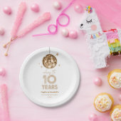 Disco juicht 10 jaar bruiloft Jubileum feest Papieren Bordje (Feest)