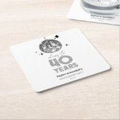 Disco juicht 40 jaar bruiloft Jubileum feest Kartonnen Onderzetters (Schuin)