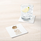 Disco juicht 40 jaar bruiloft Jubileum feest Kartonnen Onderzetters (Insitu)