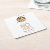 Disco juicht 40 jaar bruiloft Jubileum feest Kartonnen Onderzetters (Schuin)