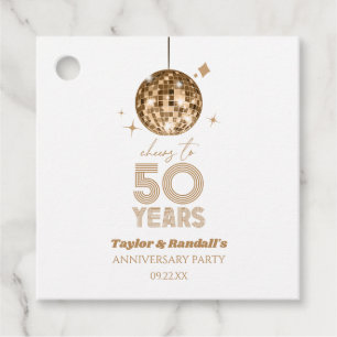 Disco juicht 50 jaar bruiloft Jubileum feest Bedankjes Labels