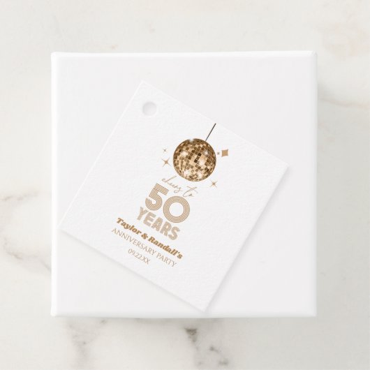 Disco juicht 50 jaar bruiloft Jubileum feest Bedankjes Labels (In situ)