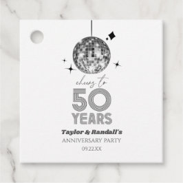 Disco juicht 50 jaar bruiloft Jubileum feest Bedankjes Labels