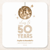 Disco juicht 50 jaar bruiloft Jubileum feest Kartonnen Onderzetters (Voorkant)
