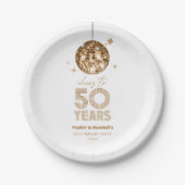 Disco juicht 50 jaar bruiloft Jubileum feest Papieren Bordje (Voorkant)