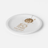 Disco juicht 50 jaar bruiloft Jubileum feest Papieren Bordje (Gekanteld)