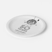 Disco juicht 50 jaar bruiloft Jubileum feest Papieren Bordje (Gekanteld)