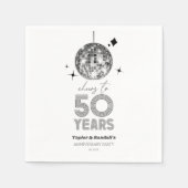 Disco juicht 50 jaar bruiloft Jubileum feest Servet (Voorkant)