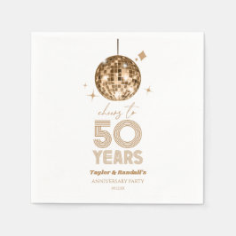 Disco juicht 50 jaar bruiloft Jubileum feest Servet