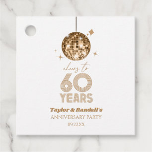 Disco juicht 60 jaar bruiloft Jubileum feest Bedankjes Labels