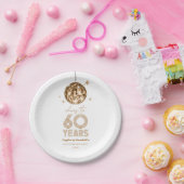 Disco juicht 60 jaar bruiloft Jubileum feest Papieren Bordje (Feest)