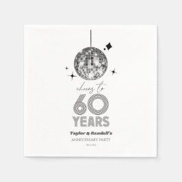 Disco juicht 60 jaar bruiloft Jubileum feest Servet