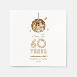 Disco juicht 60 jaar bruiloft Jubileum feest Servet