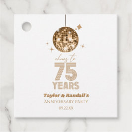 Disco juicht 75 jaar bruiloft Jubileum feest Bedankjes Labels