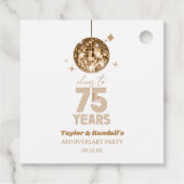 Disco juicht 75 jaar bruiloft Jubileum feest Bedankjes Labels (Achterkant)