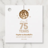 Disco juicht 75 jaar bruiloft Jubileum feest Bedankjes Labels (Voorkant)