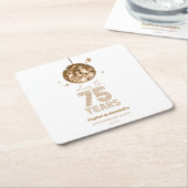 Disco juicht 75 jaar bruiloft Jubileum feest Kartonnen Onderzetters (Schuin)