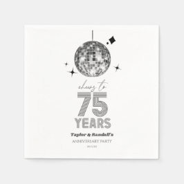 Disco juicht 75 jaar bruiloft Jubileum feest Servet