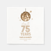 Disco juicht 75 jaar bruiloft Jubileum feest Servet (Voorkant)