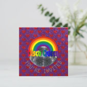 Disco Just Dance Party | Retro 70s Disco Verjaarda Kaart (Staand voorkant)