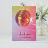 Disco-kaarten Colorful Bedankt Ball (Staand voorkant)