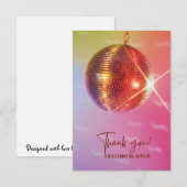 Disco-kaarten Colorful Bedankt Ball (Voorkant / Achterkant)