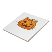 Disco Kat Jack o'Lantern Klassiek T-shirt Tegeltje (Zijkant)