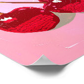 Disco Kersen Wall Print – Retro Glam Art (Hoek)