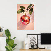 Disco-kersposter, Retro-discobal Fruitkunst Poster (Thuiskantoor)