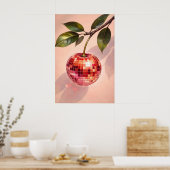 Disco-kersposter, Retro-discobal Fruitkunst Poster (Keuken)