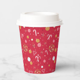 Disco Kerstmis in het rood Papieren Bekers