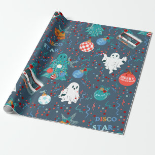 Disco Kerstmuziek Cassette Ghost Cadeaupapier