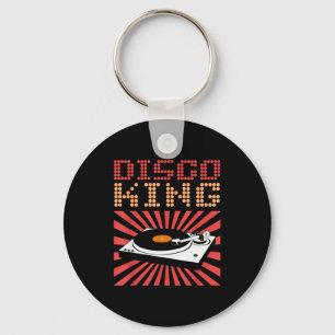 Disco King 70s Disco Thema T-shirt Vintage Retro T Sleutelhanger