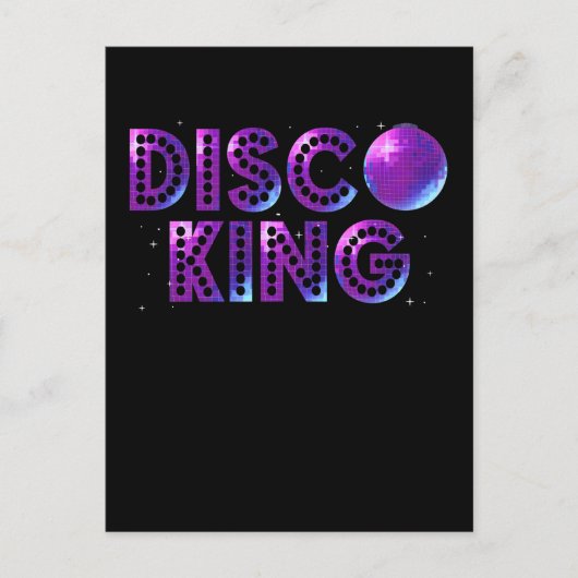 Disco King Dancing 70s 90s Music Love Briefkaart (Voorkant)