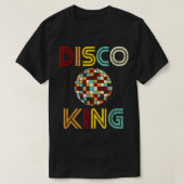 Disco King Mannen Distress Dance 70s 80s T-shirt (Design voorkant)