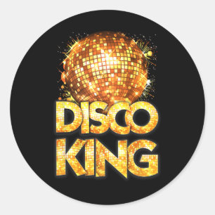 Disco King - Seventies Costume Disco Ball Ronde Sticker