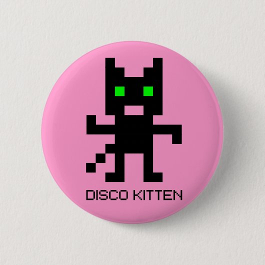 Disco Kitten Ronde Button 5,7 Cm (Voorkant)