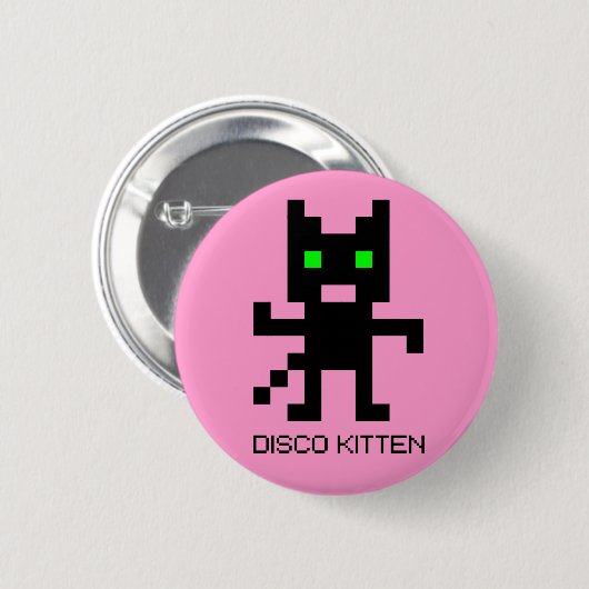 Disco Kitten Ronde Button 5,7 Cm (Voorkant /achterkant)