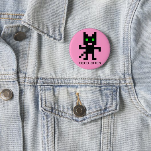 Disco Kitten Ronde Button 5,7 Cm (In situ)