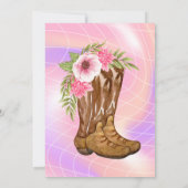 Disco Laatste Rodeo Cowgirl Vrijgezellenfeest Kaart (Achterkant)