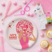 Disco Laten we de nacht wegdansen Papieren Bordje (Feest)