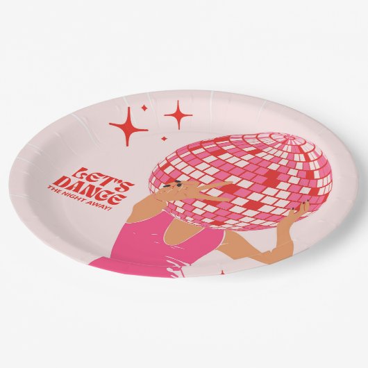 Disco Laten we de nacht wegdansen Papieren Bordje (Gekanteld)