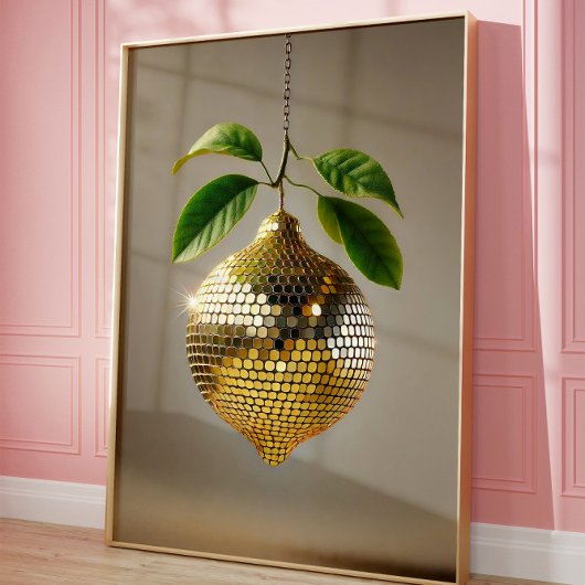 Disco Lemon Wall Art, esthetische Pop Art Home Poster