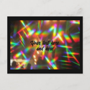 Disco licht hologram flare kristal prisma briefkaart
