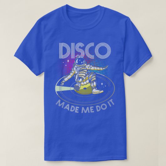 Disco liet me het doen, astronaut dj t-shirt (Design voorkant)