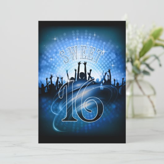 Disco Lights 16 Blue ID777 Kaart (Staand voorkant)