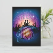 Disco Lights Sweet 16 Rainbow ID777 Kaart (Staand voorkant)