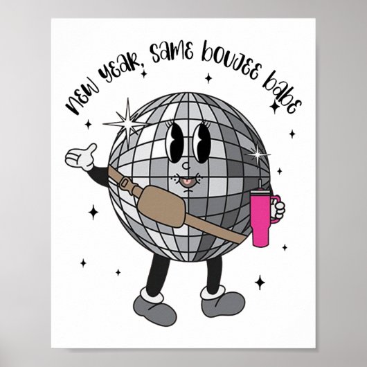 Disco Ll Nieuwjaar Same Boujee Prettig Kerstmis Poster (Voorkant)