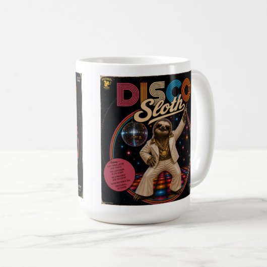 Disco Luiaard Koffiemok (Voorkant rechts)